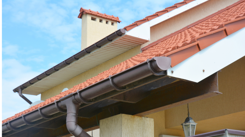 Gutter system with down spout