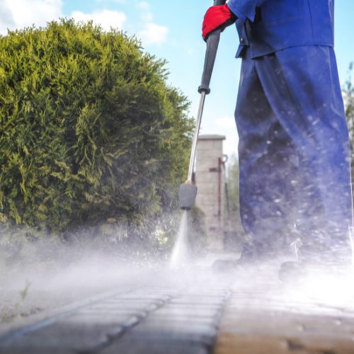 powerwashing a pavement in bergen county nj